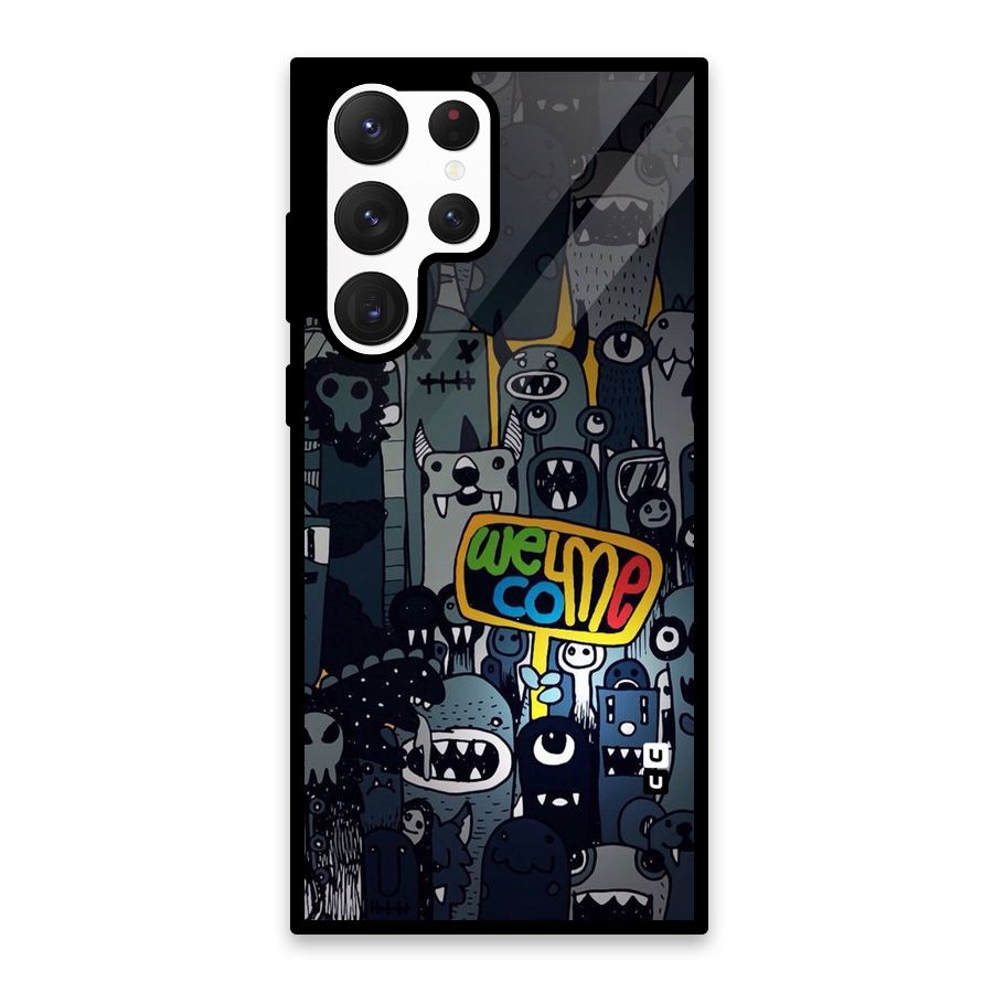 Ghost Welcome Glass Back Case for Galaxy S22 Ultra 5G