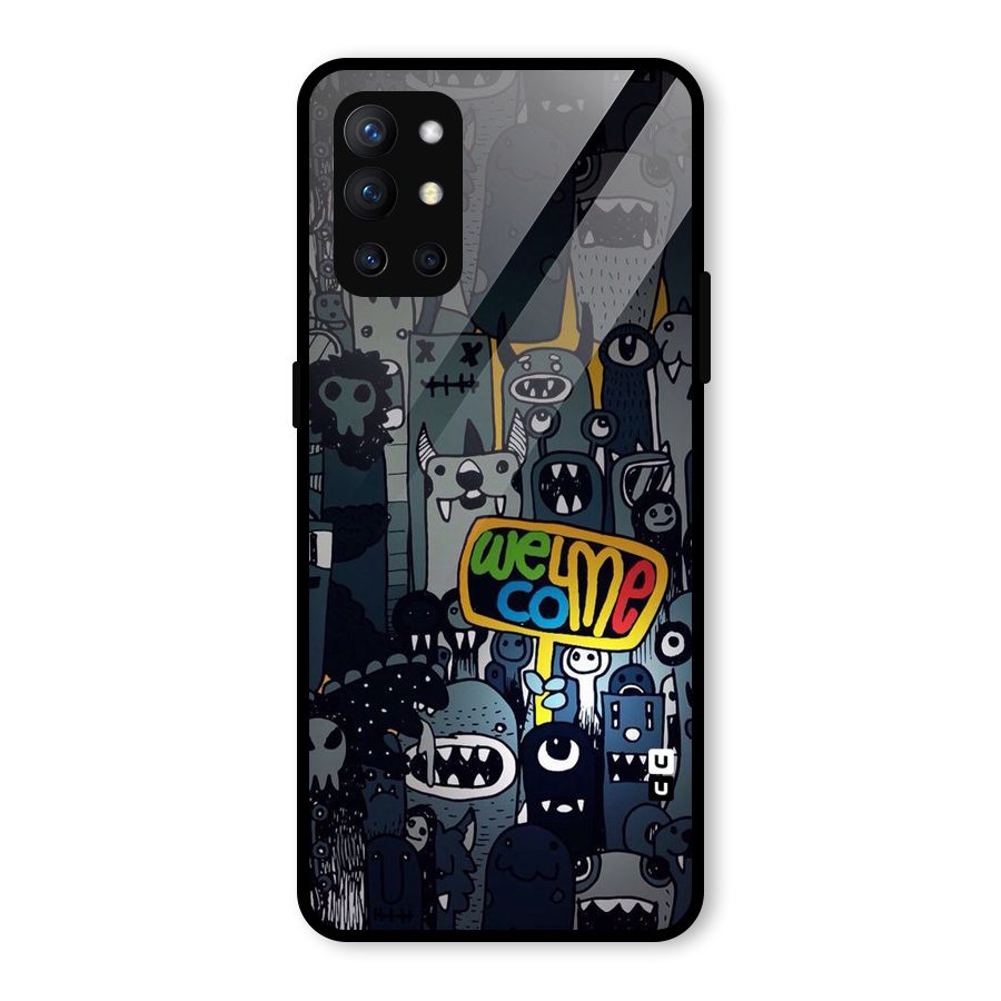 Ghost Welcome Glass Back Case for OnePlus 9R