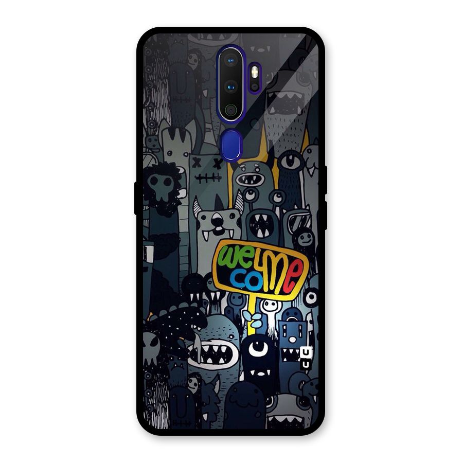 Ghost Welcome Glass Back Case for Oppo A9 (2020)