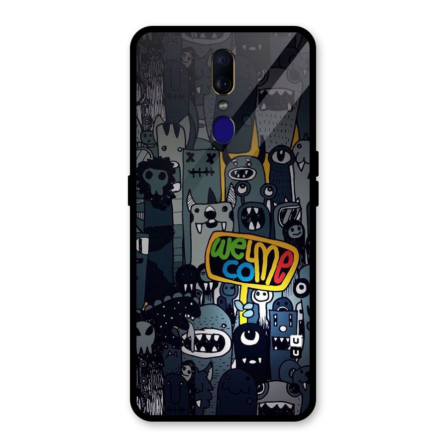 Ghost Welcome Glass Back Case for Oppo F11
