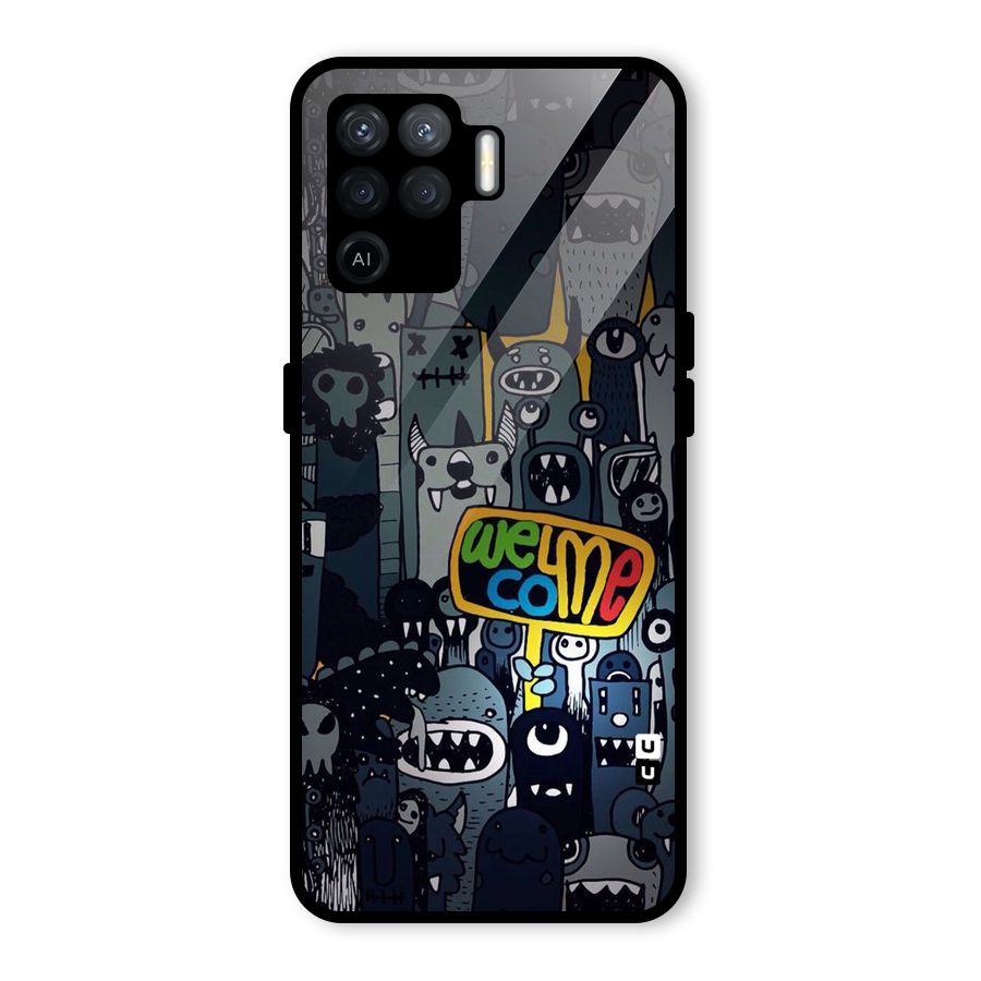 Ghost Welcome Glass Back Case for Oppo F19 Pro