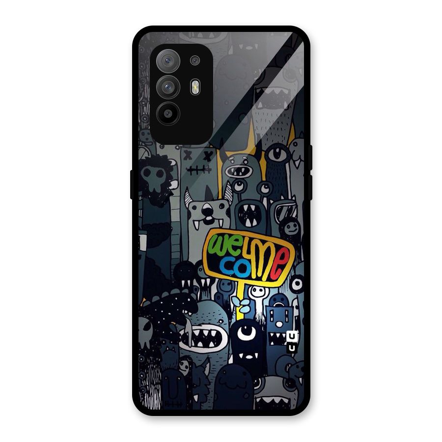 Ghost Welcome Glass Back Case for Oppo F19 Pro Plus 5G