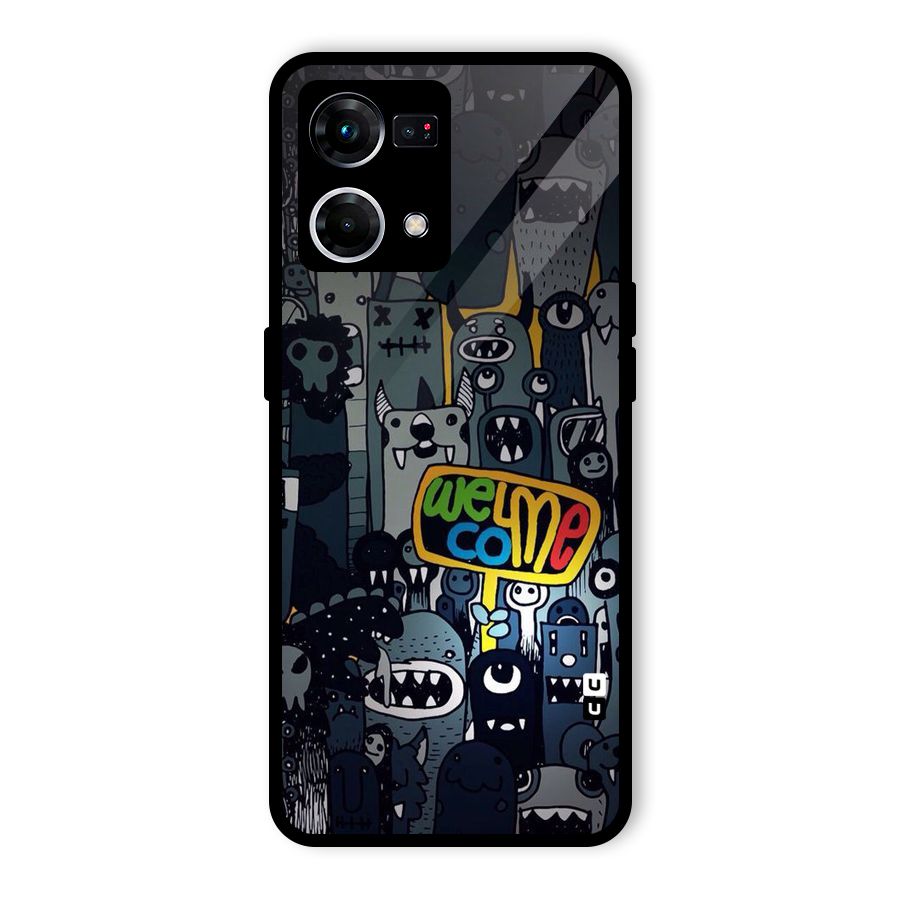 Ghost Welcome Glass Back Case for Oppo F21 Pro 5G