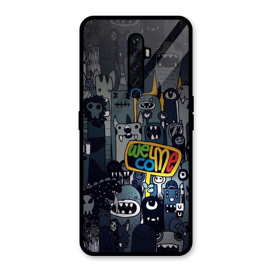 Ghost Welcome Glass Back Case for Oppo Reno2 F
