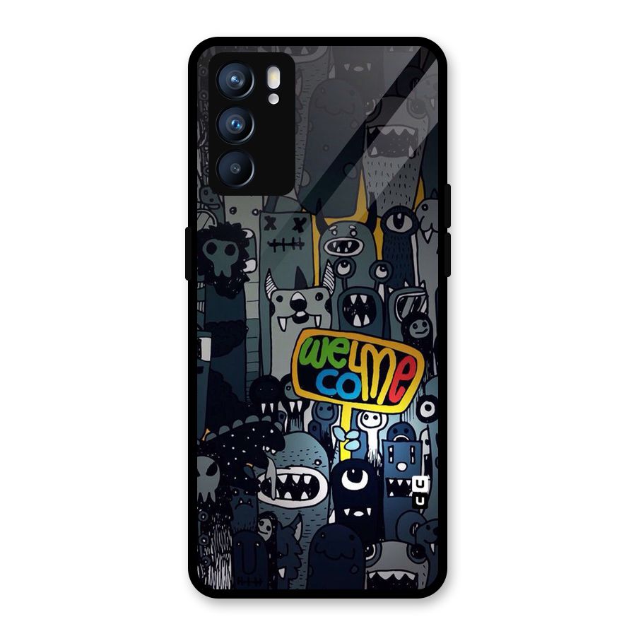 Ghost Welcome Glass Back Case for Oppo Reno6 5G