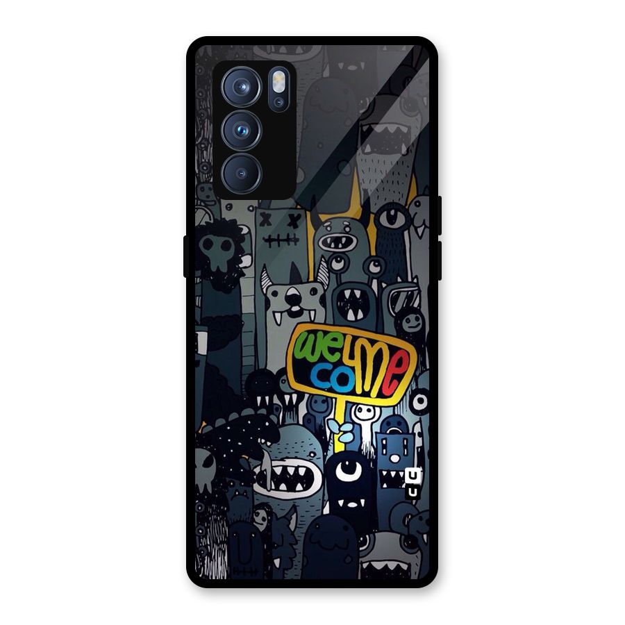 Ghost Welcome Glass Back Case for Oppo Reno6 Pro 5G