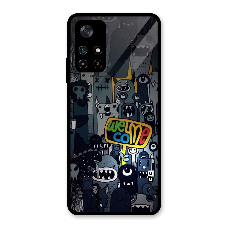 Ghost Welcome Glass Back Case for Poco M4 Pro 5G