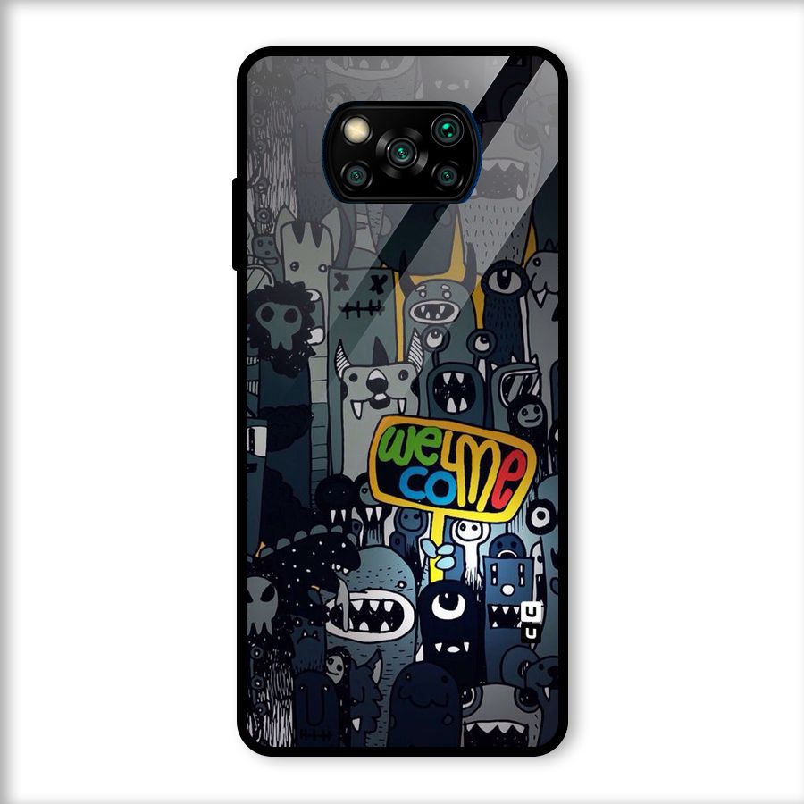 Ghost Welcome Glass Back Case for Poco X3