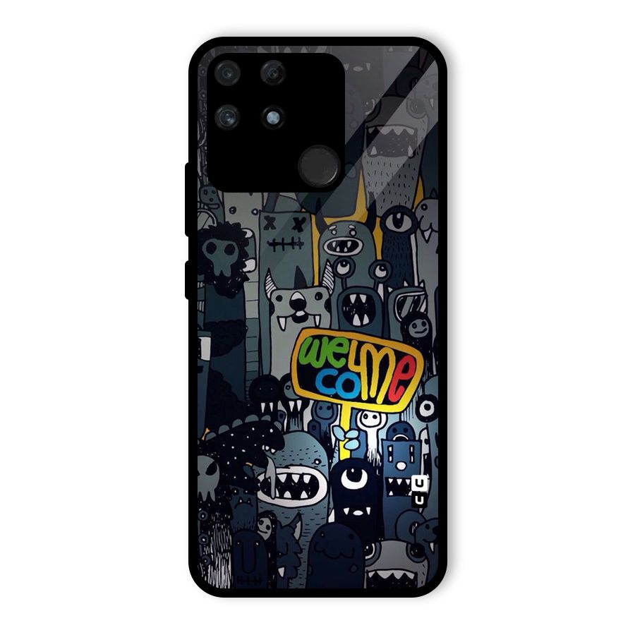 Ghost Welcome Glass Back Case for Realme Narzo 50A