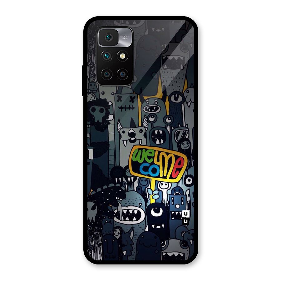Ghost Welcome Glass Back Case for Redmi 10 Prime