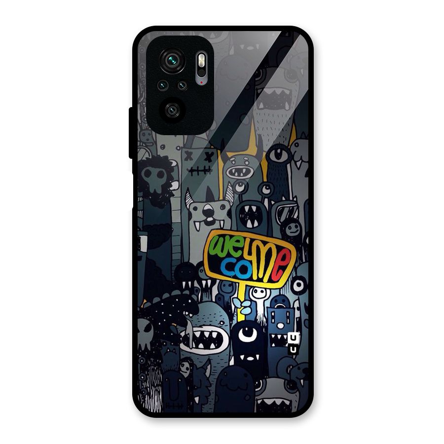 Ghost Welcome Glass Back Case for Redmi Note 10S