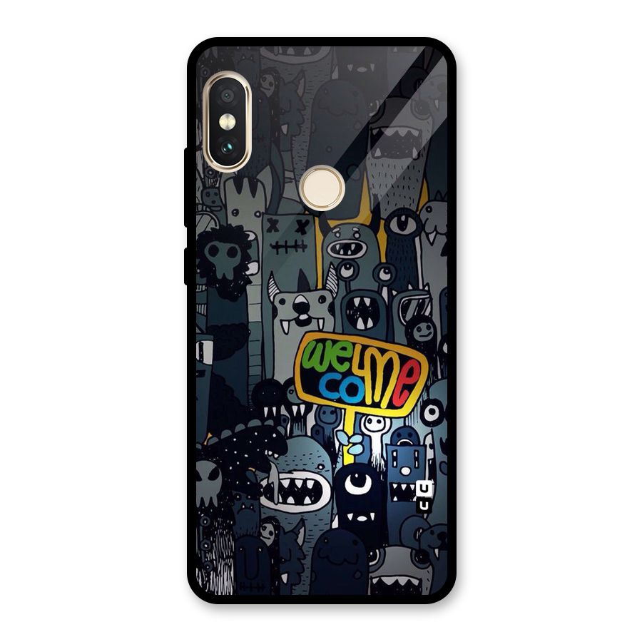 Ghost Welcome Glass Back Case for Redmi Note 5 Pro