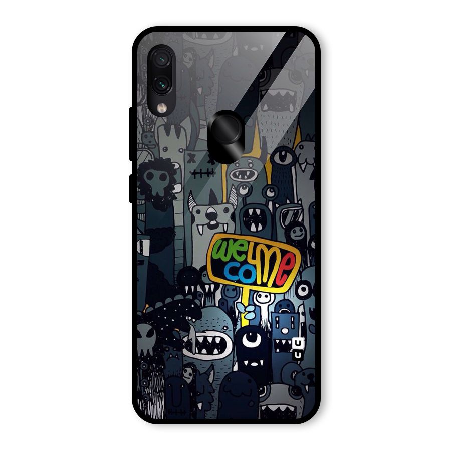 Ghost Welcome Glass Back Case for Redmi Note 7 Pro
