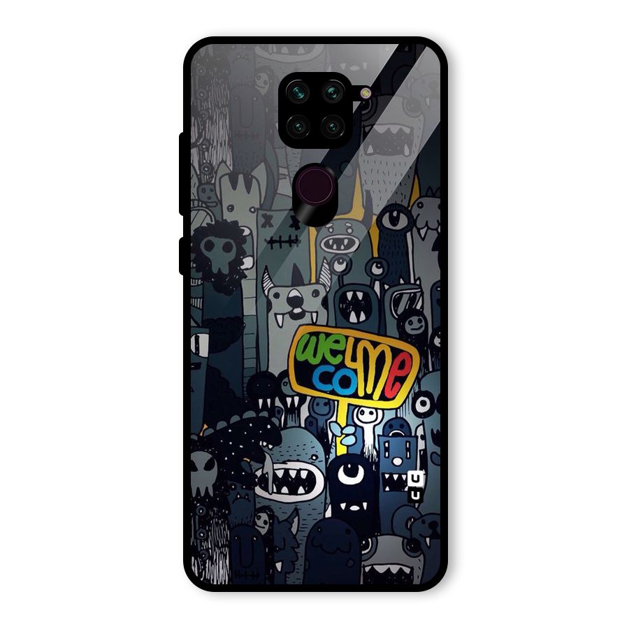 Ghost Welcome Glass Back Case for Redmi Note 9