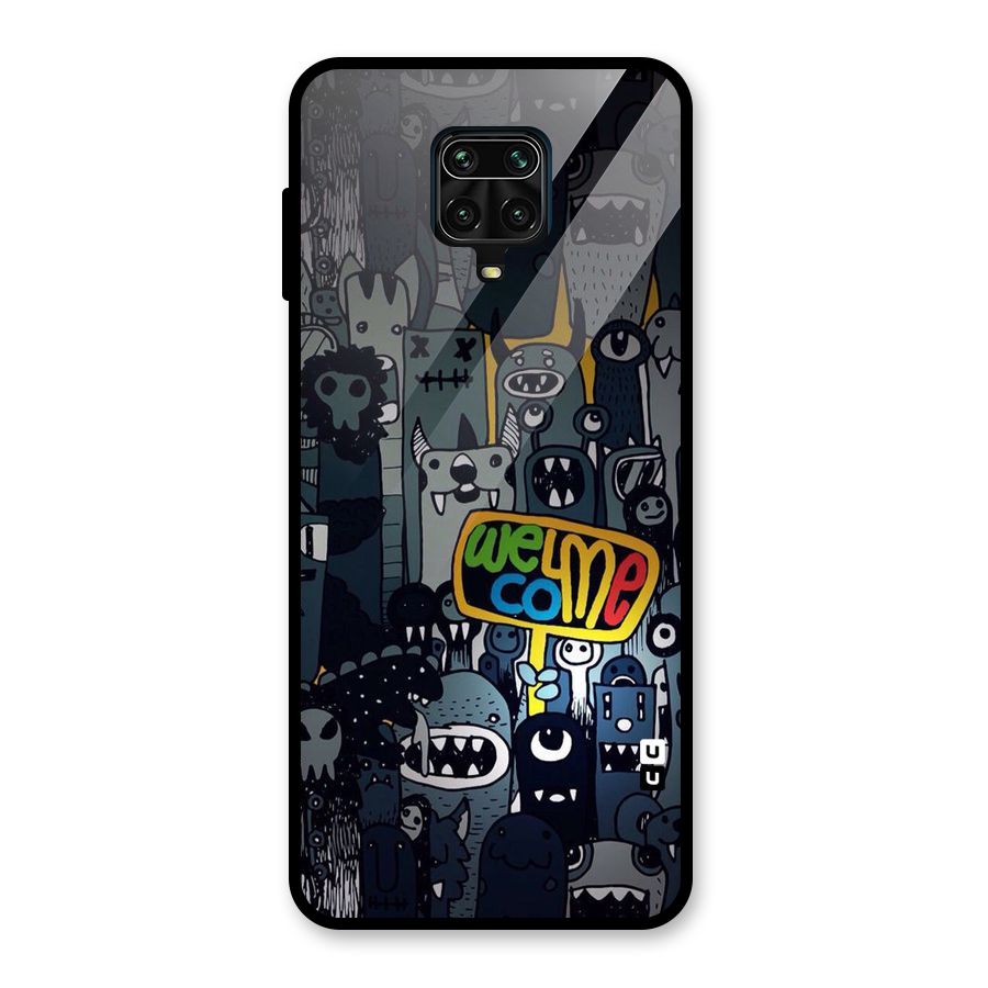 Ghost Welcome Glass Back Case for Redmi Note 9 Pro