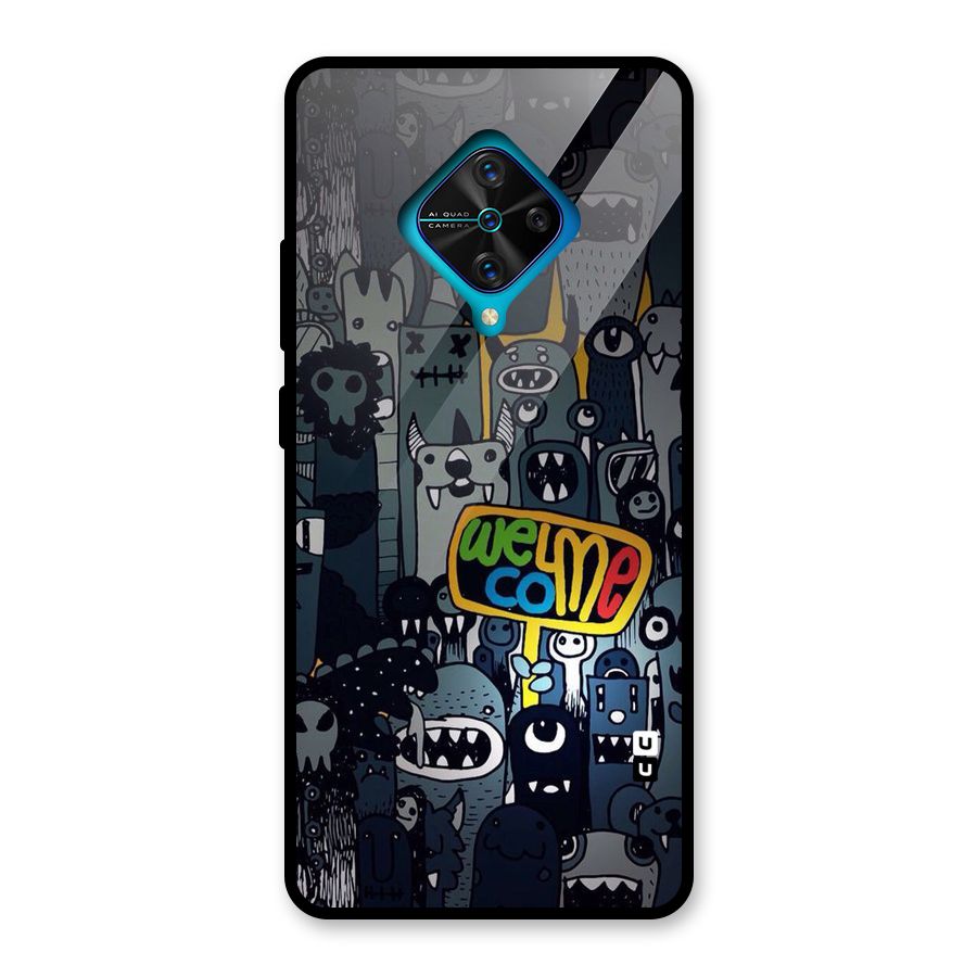Ghost Welcome Glass Back Case for Vivo S1 Pro