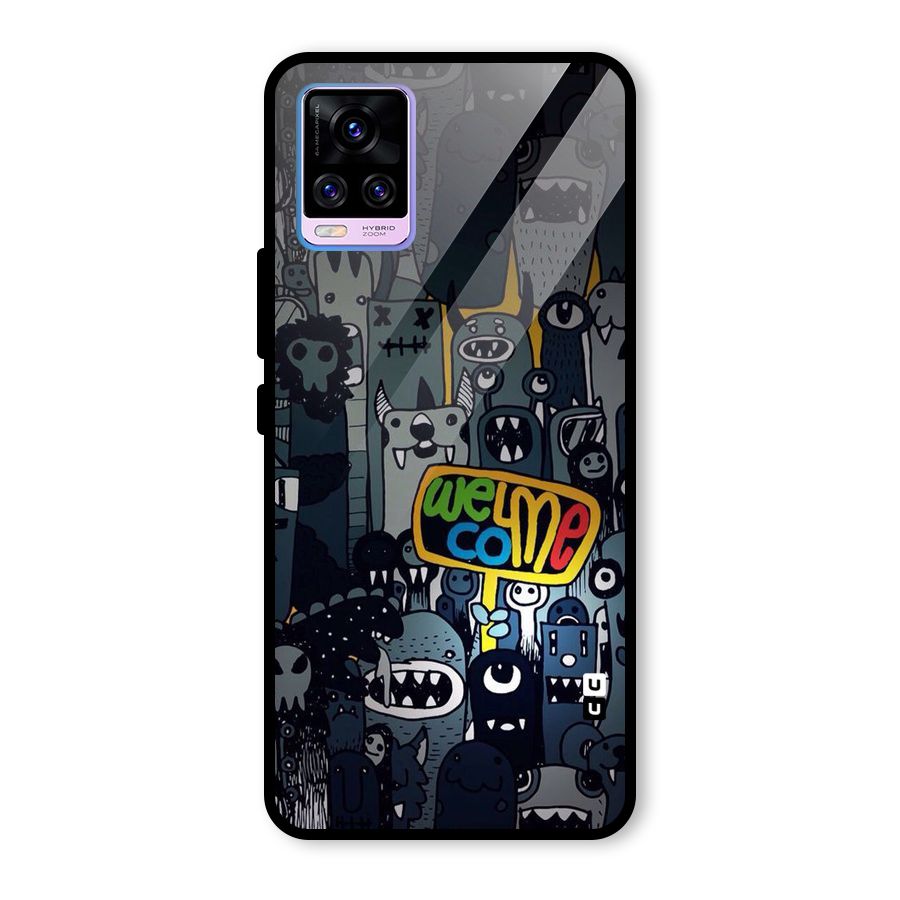 Ghost Welcome Glass Back Case for Vivo V20 Pro