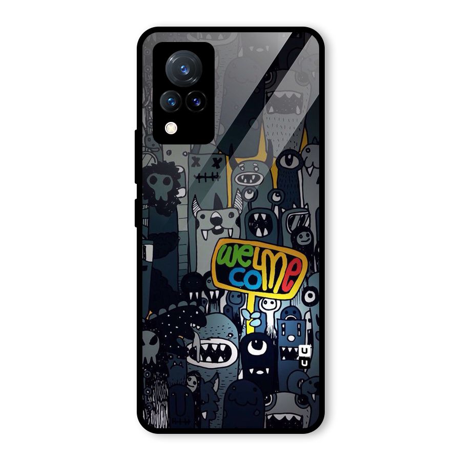 Ghost Welcome Glass Back Case for Vivo V21 5G