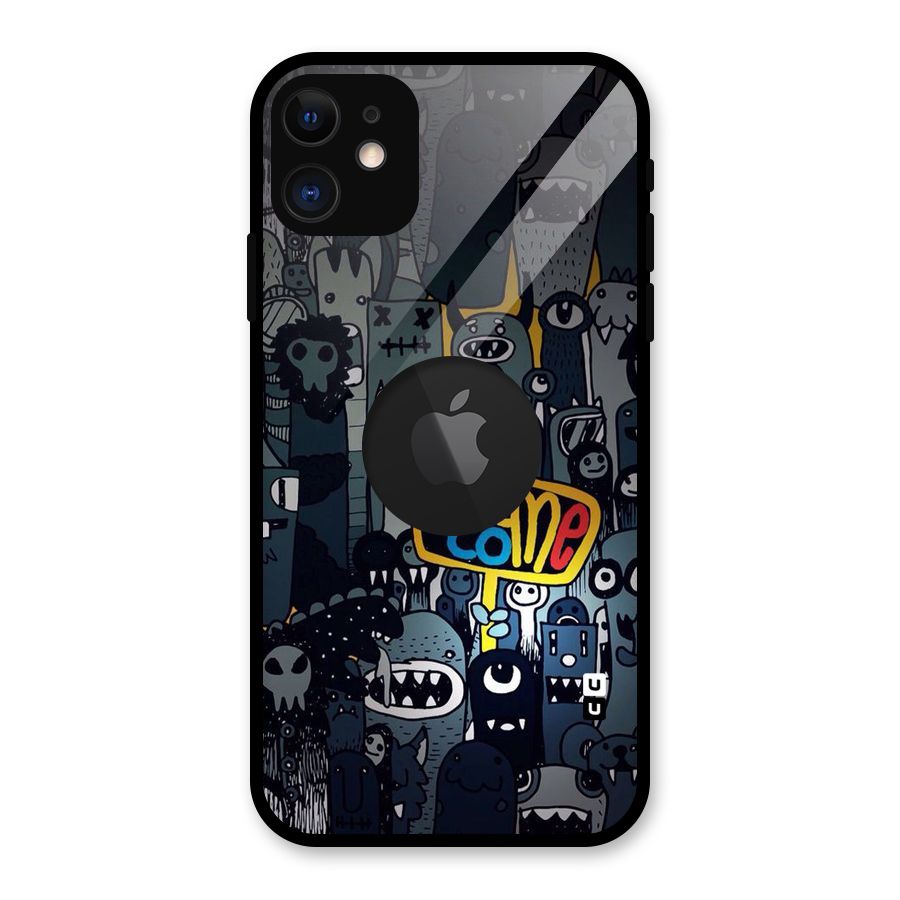 Ghost Welcome Glass Back Case for iPhone 11 Logo Cut