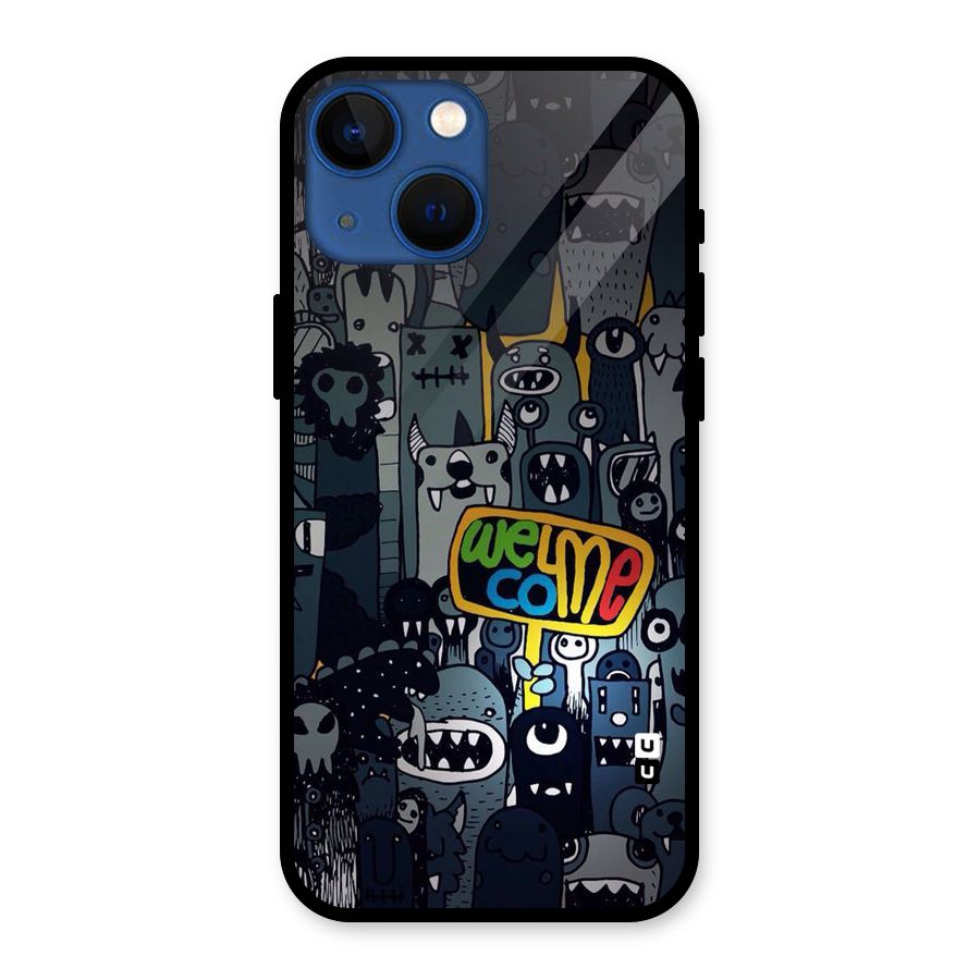 Ghost Welcome Glass Back Case for iPhone 13 Mini