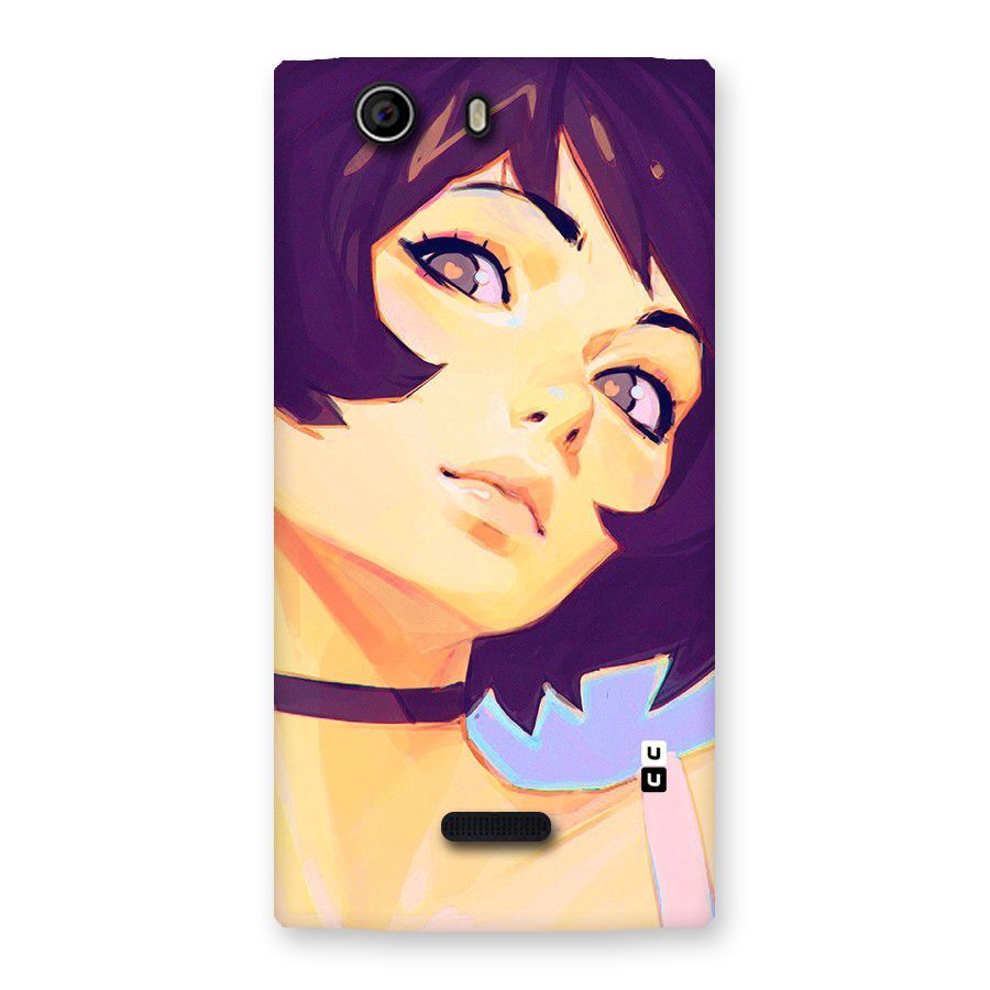 Girl Face Art Back Case for Canvas Nitro 2 E311