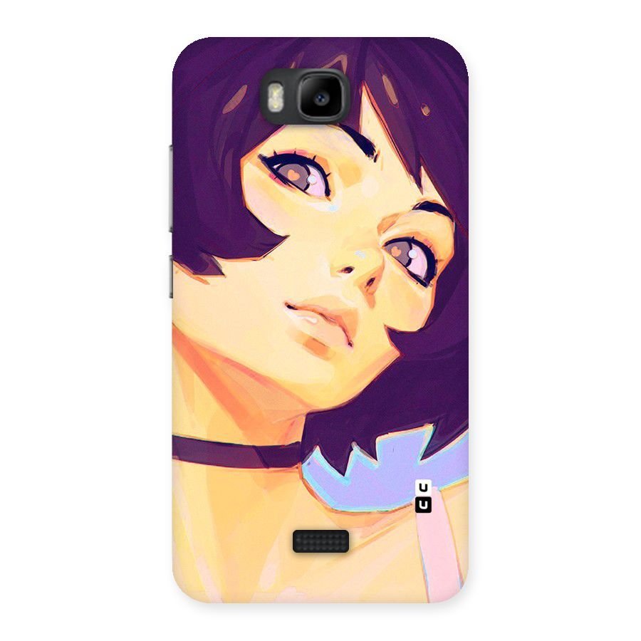 Girl Face Art Back Case for Honor Bee