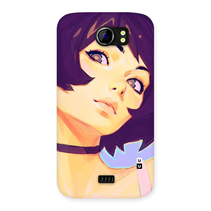 Girl Face Art Back Case for Micromax Canvas 2 A110