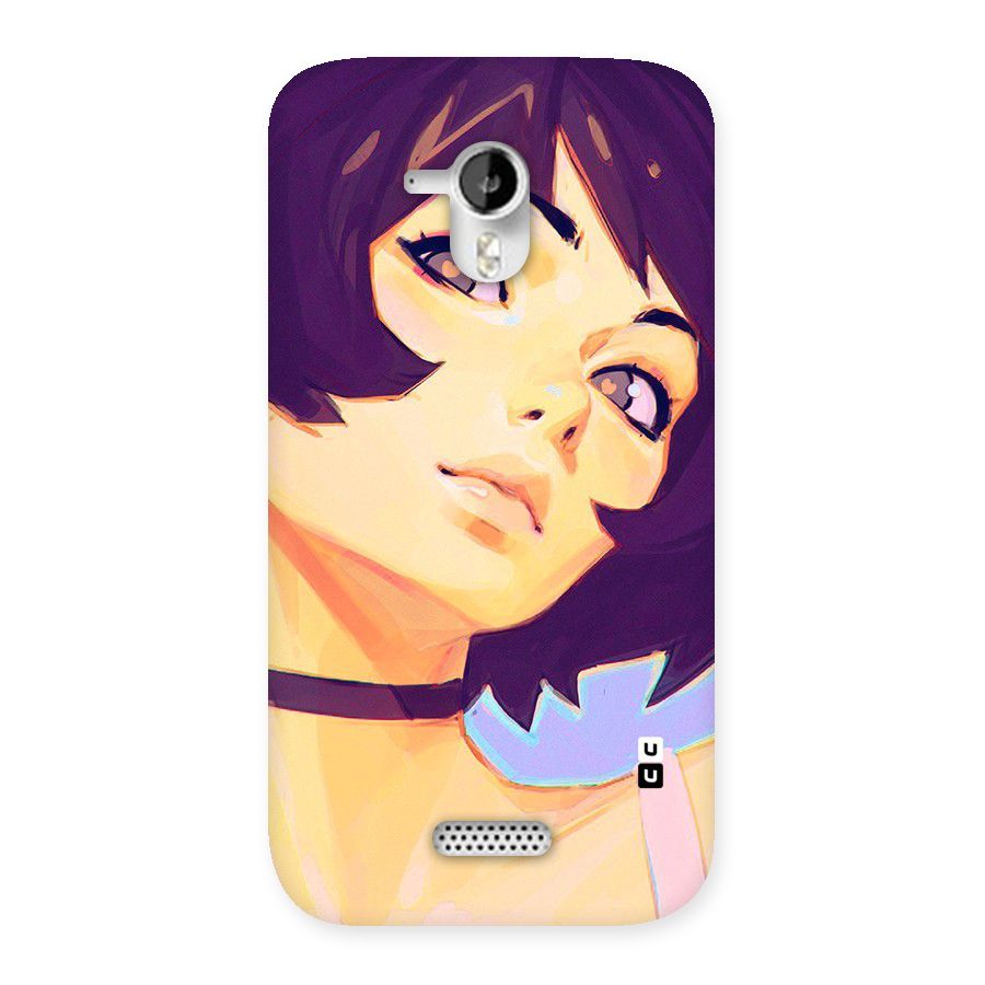 Girl Face Art Back Case for Micromax Canvas HD A116