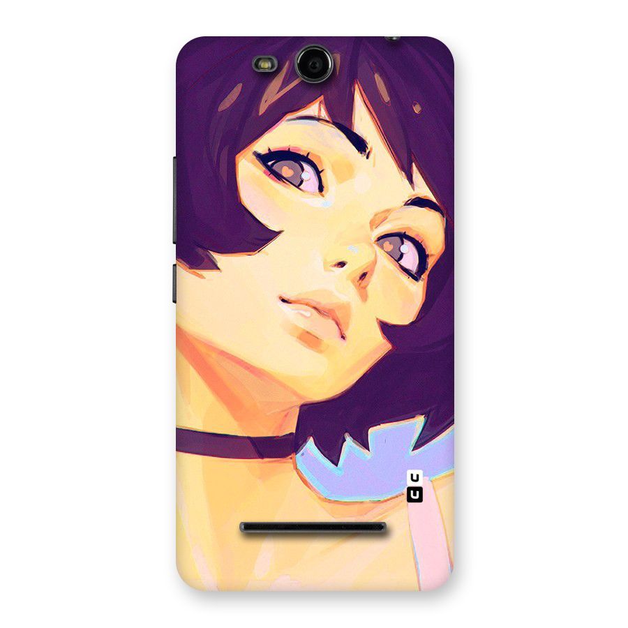 Girl Face Art Back Case for Micromax Canvas Juice 3 Q392