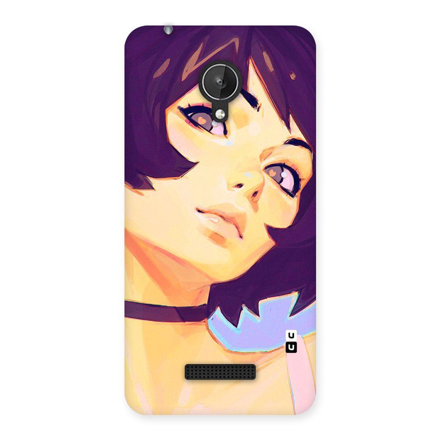 Girl Face Art Back Case for Micromax Canvas Spark Q380
