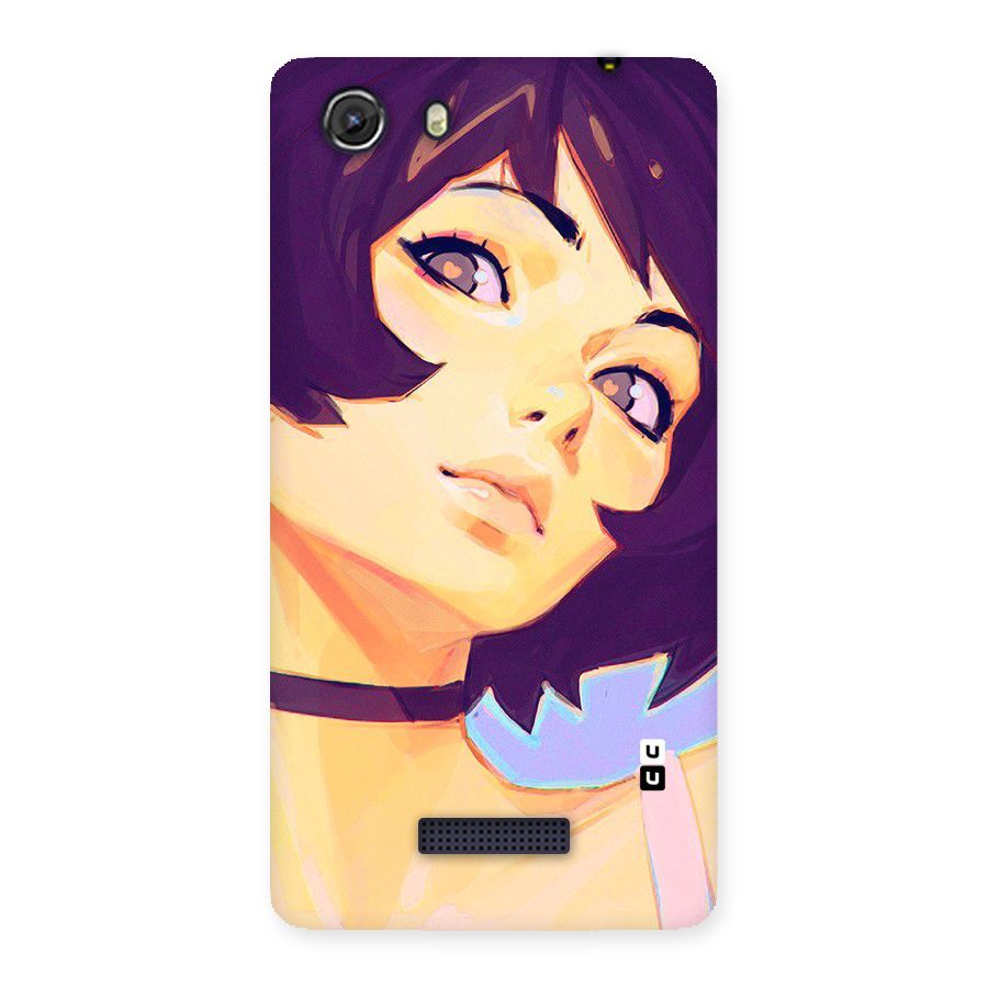 Girl Face Art Back Case for Micromax Unite 3