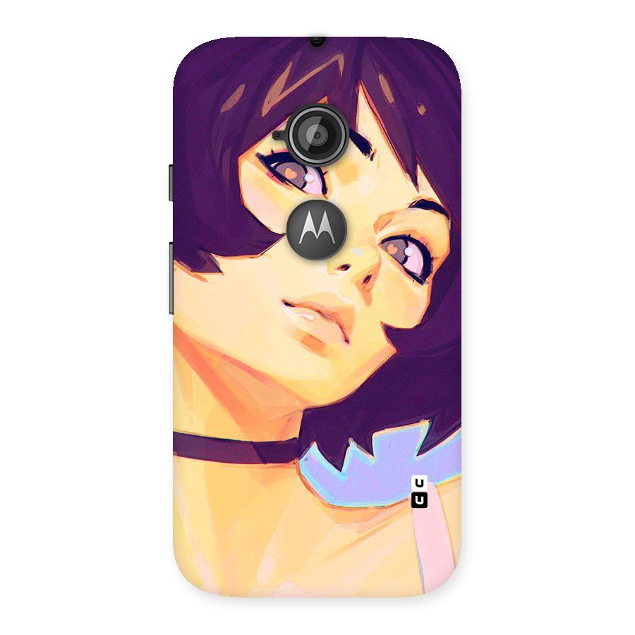 Girl Face Art Back Case for Moto E 2nd Gen
