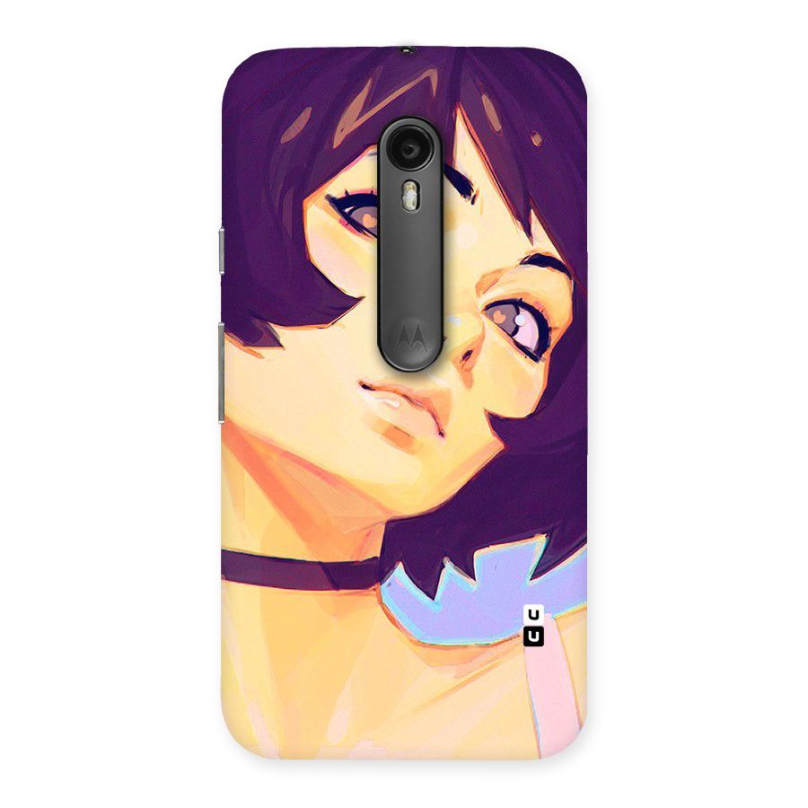 Girl Face Art Back Case for Moto G3