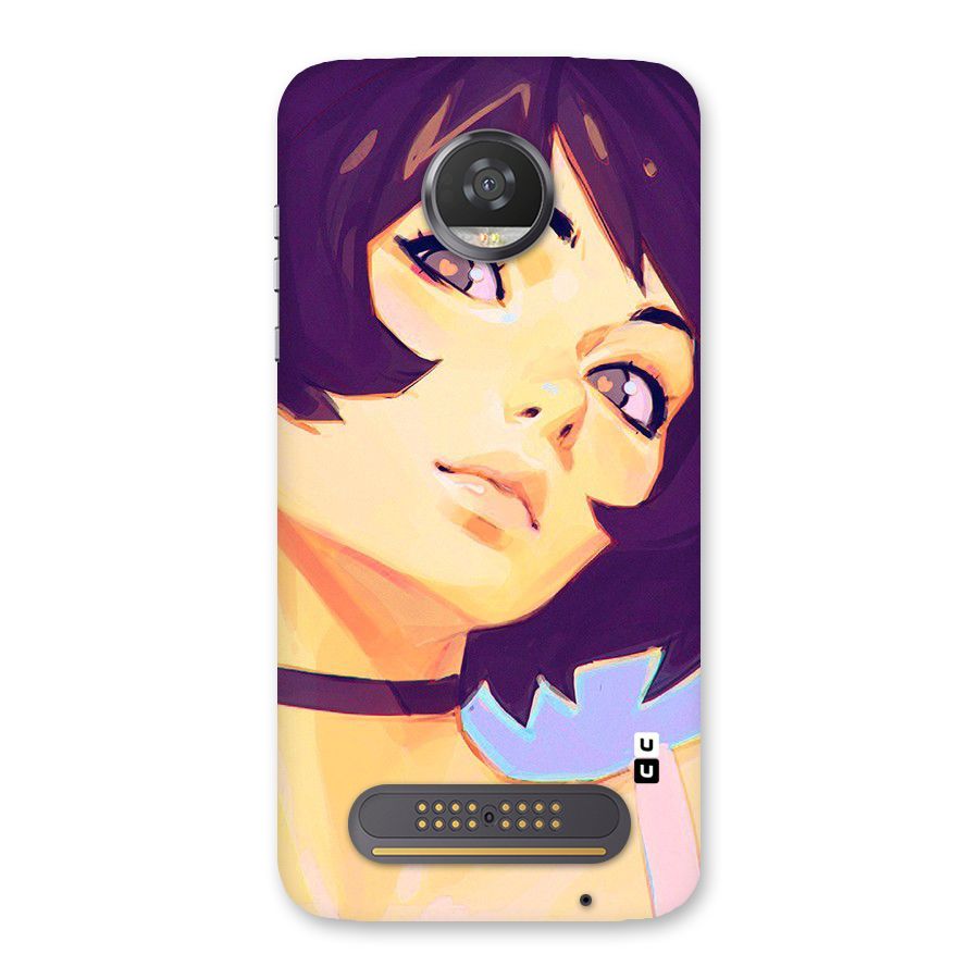Girl Face Art Back Case for Moto Z2 Play