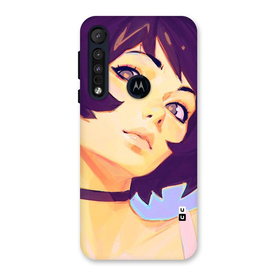 Girl Face Art Back Case for Motorola One Macro