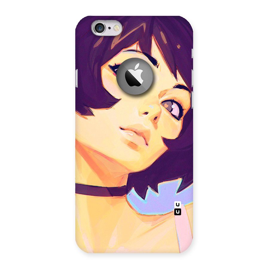 Girl Face Art Back Case for iPhone 6 Logo Cut