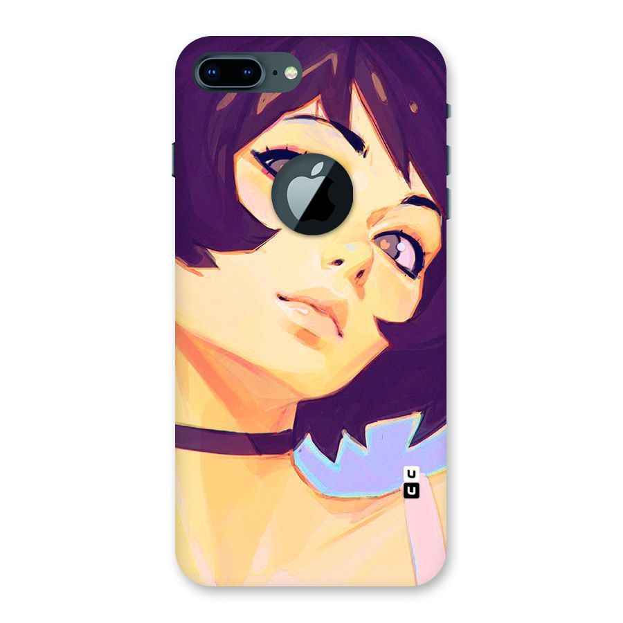 Girl Face Art Back Case for iPhone 7 Plus Logo Cut