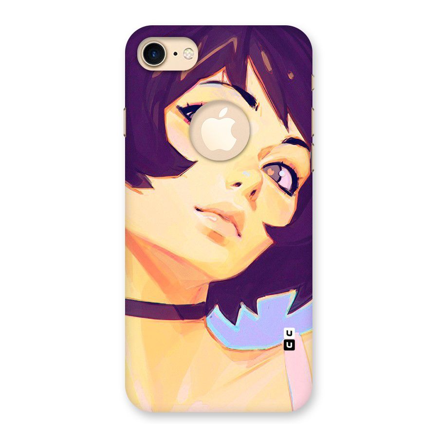 Girl Face Art Back Case for iPhone 8 Logo Cut