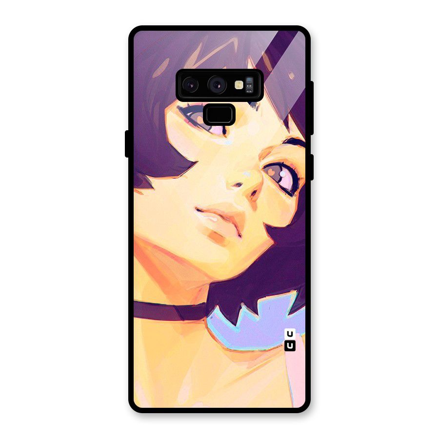 Girl Face Art Glass Back Case for Galaxy Note 9
