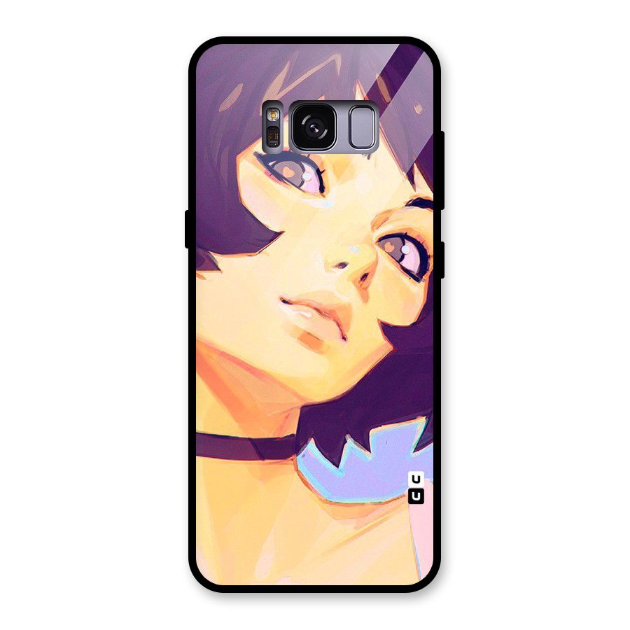 Girl Face Art Glass Back Case for Galaxy S8