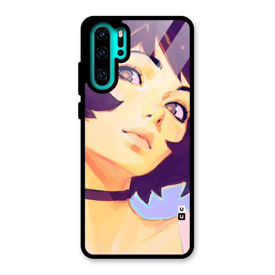 Girl Face Art Glass Back Case for Huawei P30 Pro
