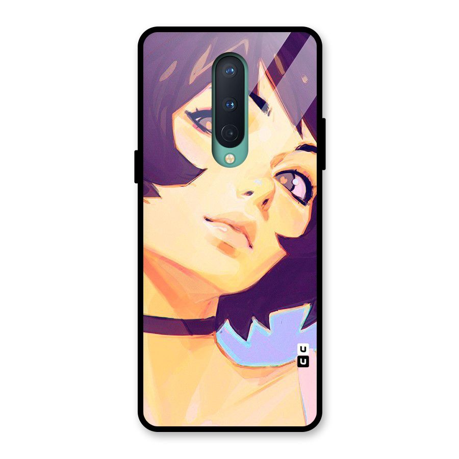Girl Face Art Glass Back Case for OnePlus 8