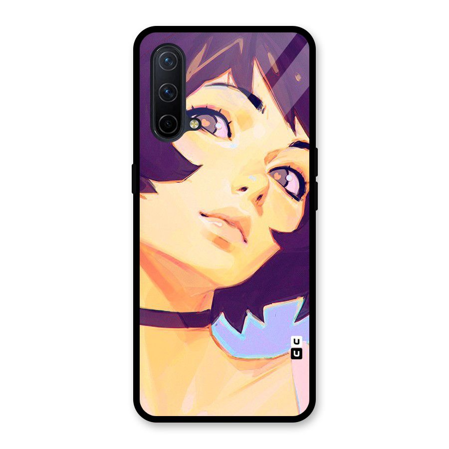 Girl Face Art Glass Back Case for OnePlus Nord CE 5G
