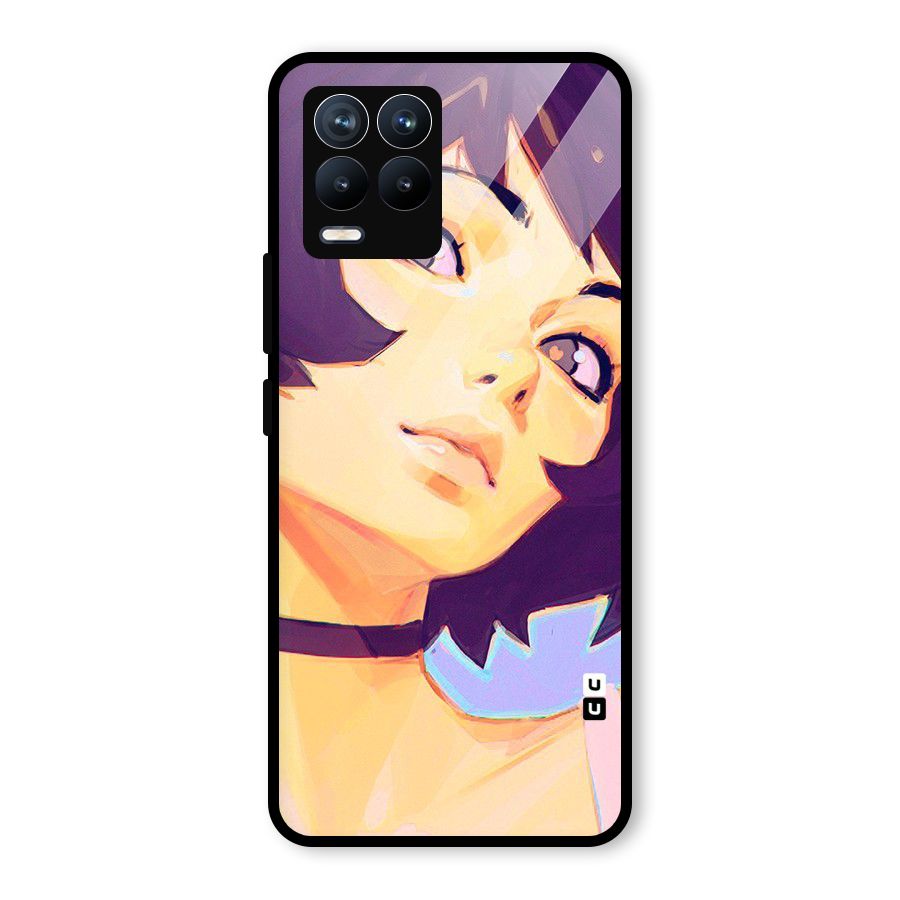 Girl Face Art Glass Back Case for Realme 8 Pro