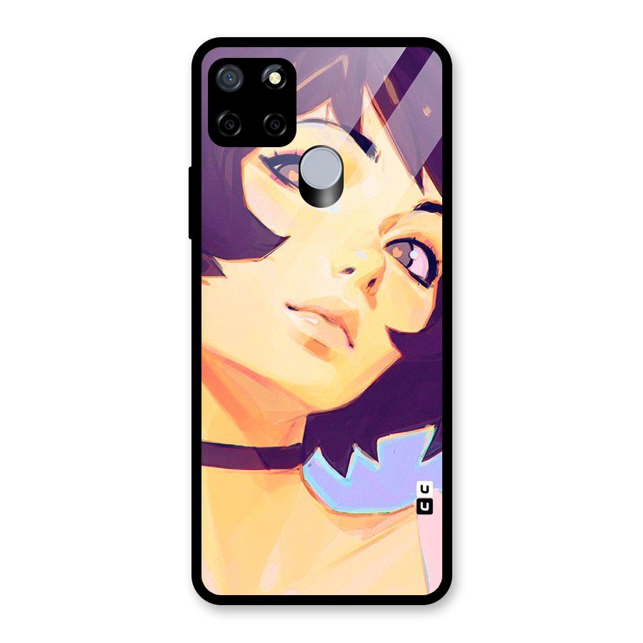 Girl Face Art Glass Back Case for Realme C12