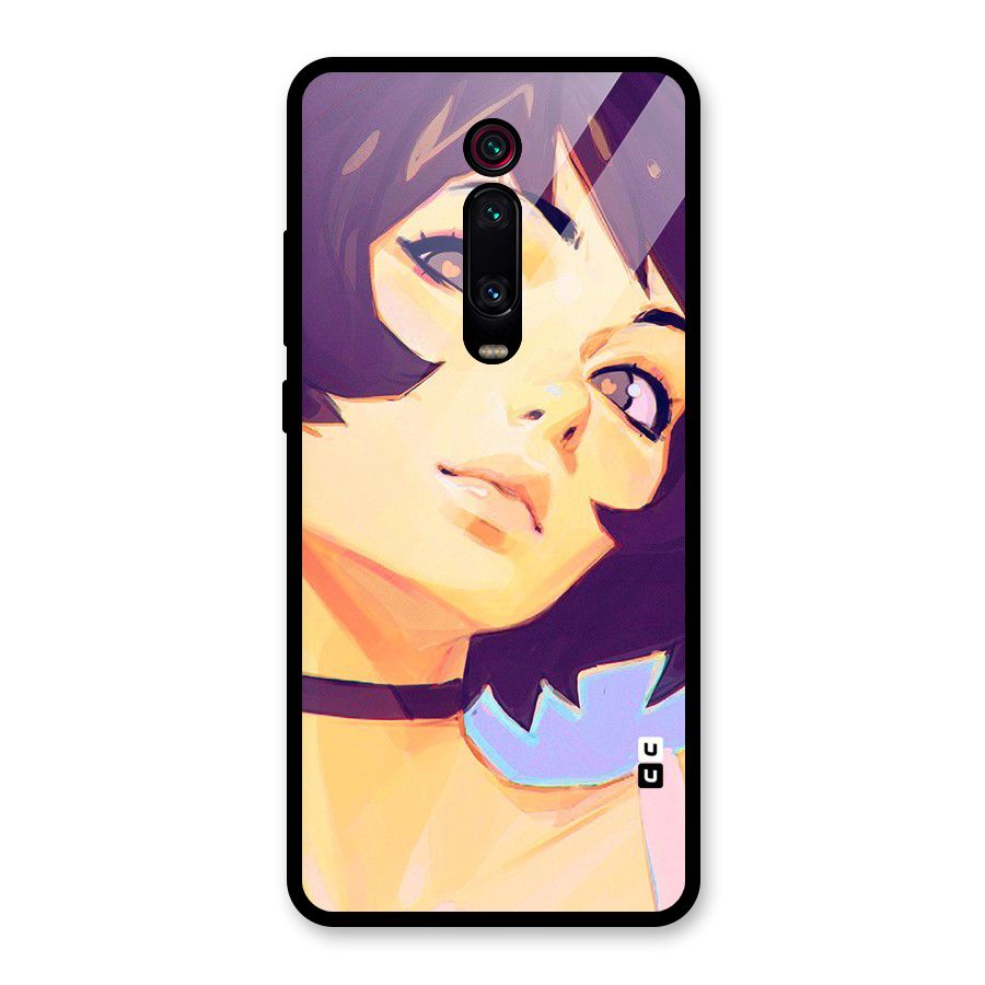 Girl Face Art Glass Back Case for Redmi K20 Pro