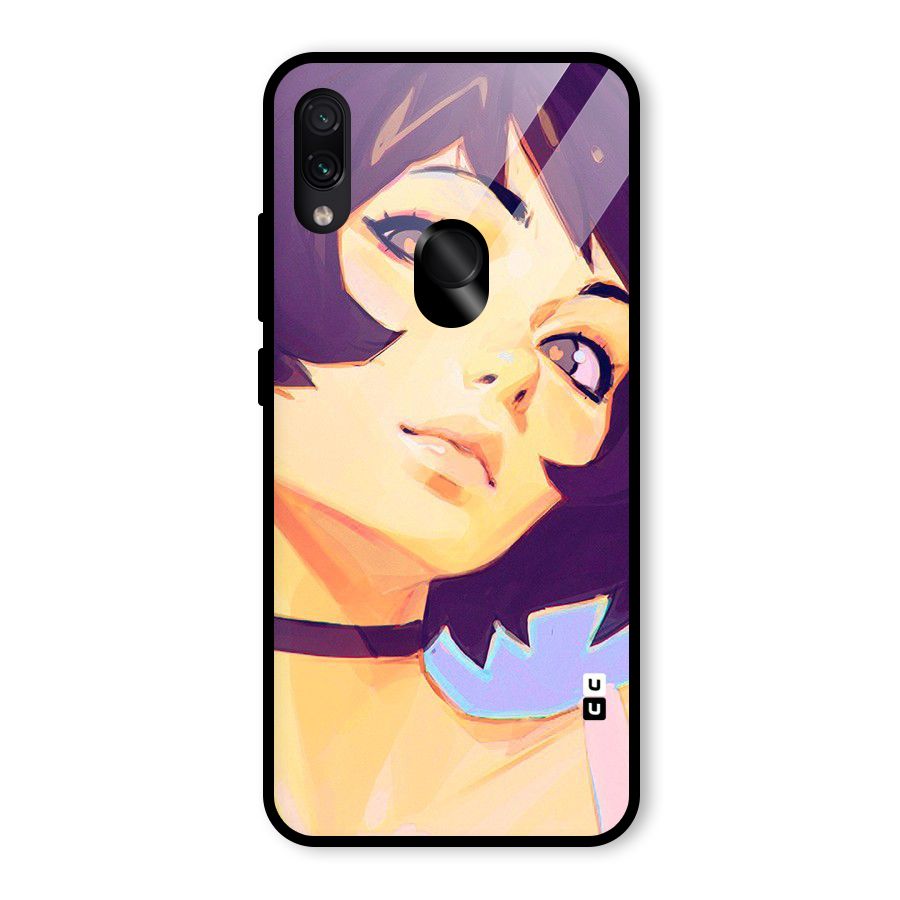 Girl Face Art Glass Back Case for Redmi Note 7 Pro