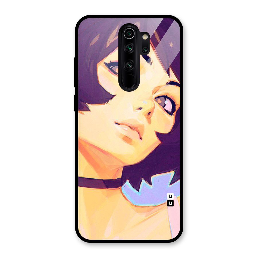 Girl Face Art Glass Back Case for Redmi Note 8 Pro