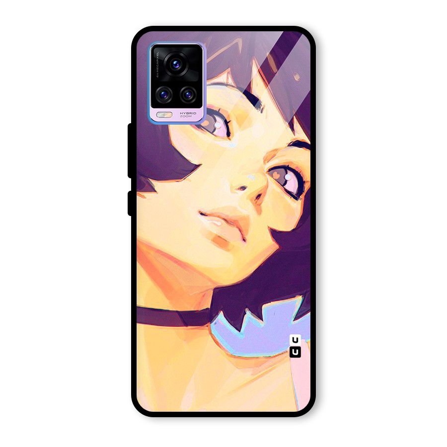 Girl Face Art Glass Back Case for Vivo V20 Pro