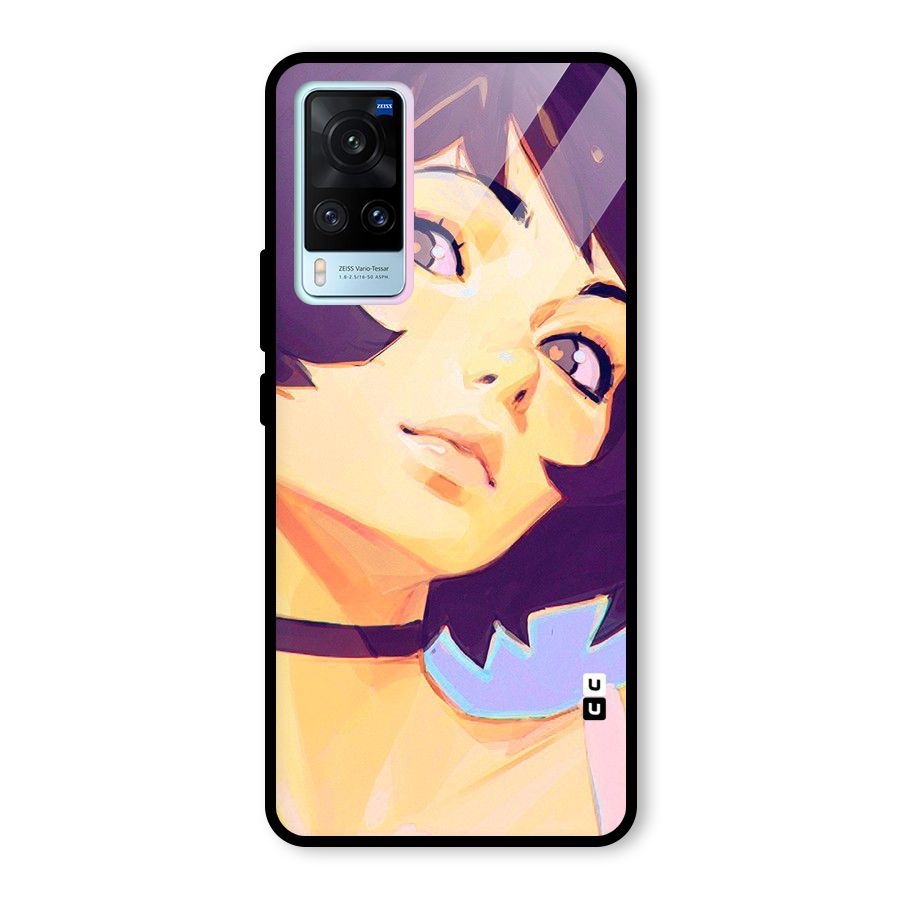 Girl Face Art Glass Back Case for Vivo X60